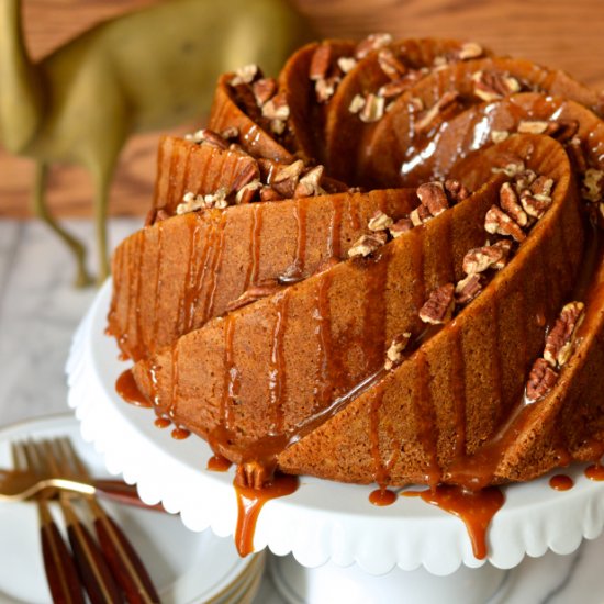 Caramel Praline Bunt Cake