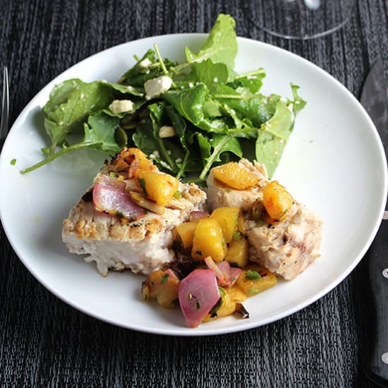 Grilled Swordfish & Pineapple Salsa