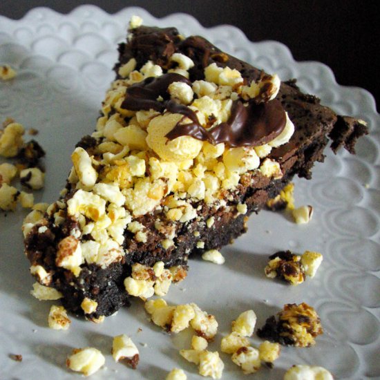 Popcorn Brownie Pie