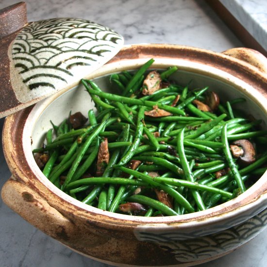 Haricots Verts with Mushrooms