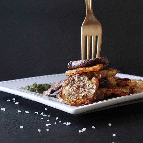 Mini Potato Bites with Mint Chutney