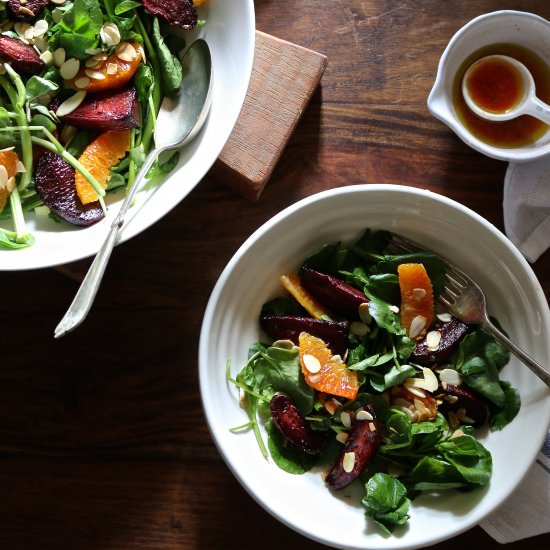 Beetroot, Orange & Watercress Salad