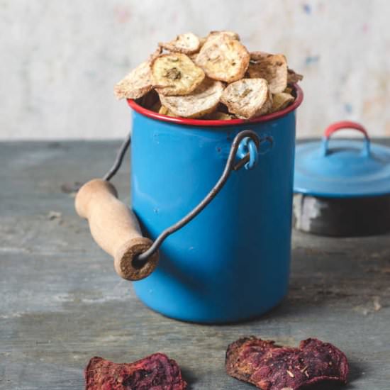 Baked Beetroot & Sweet Potato Chip