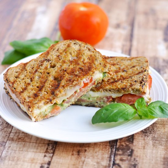 Pesto Caprese Grilled Cheese