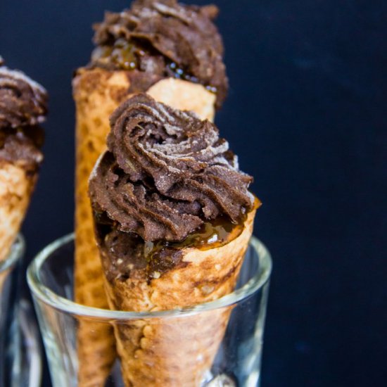 Sachertorte Ice-Cream Cones