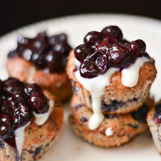 Blueberry Vanilla Protein Muffins