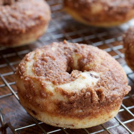 Cinnamon Swirl Coffee Cake Donuts