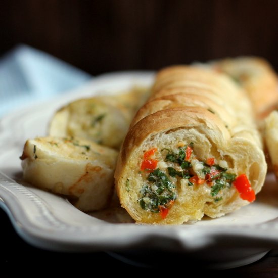 Thai Inspired Garlic Bread