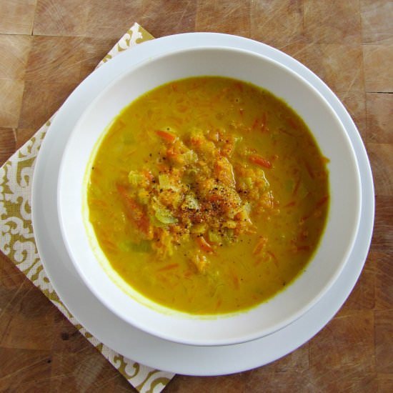 Curried Carrot & Sweet Potato Soup