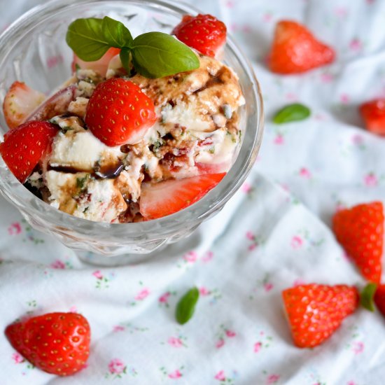 Strawberry Basil Ice Cream