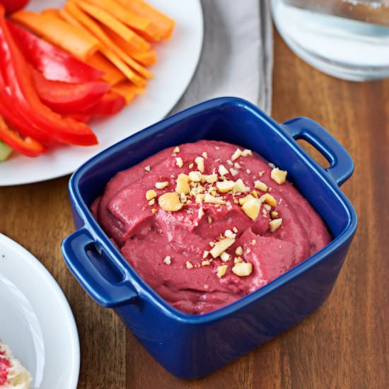 Salted-Cashew Beet Hummus