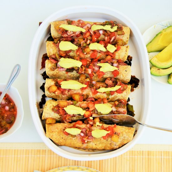 Vegan Enchiladas with Sweet Potato