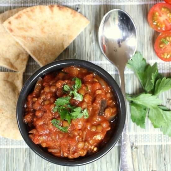 Lentil and Eggplant Bolognese