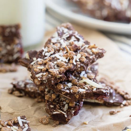 Dark Chocolate Granola Bark