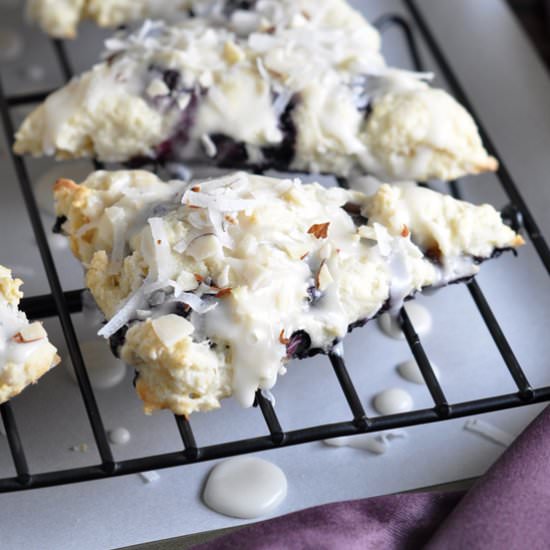 Almond-Coconut Blueberry Scones