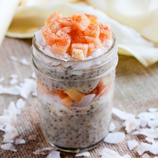 Papaya Coconut Chia Pudding