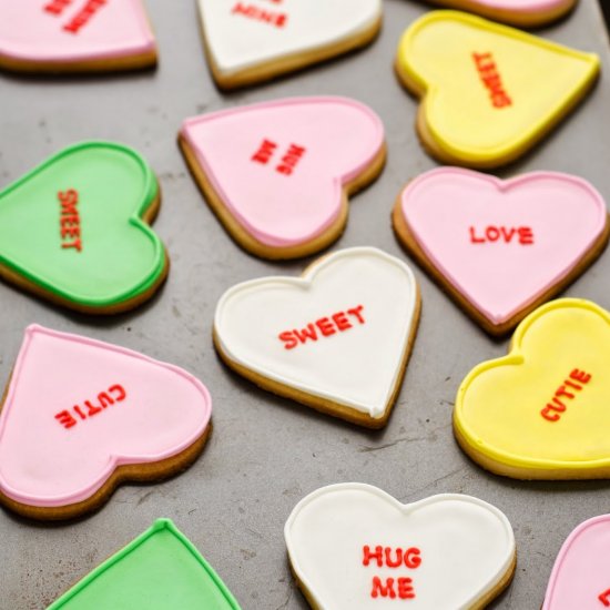 Conversation Heart Cookies