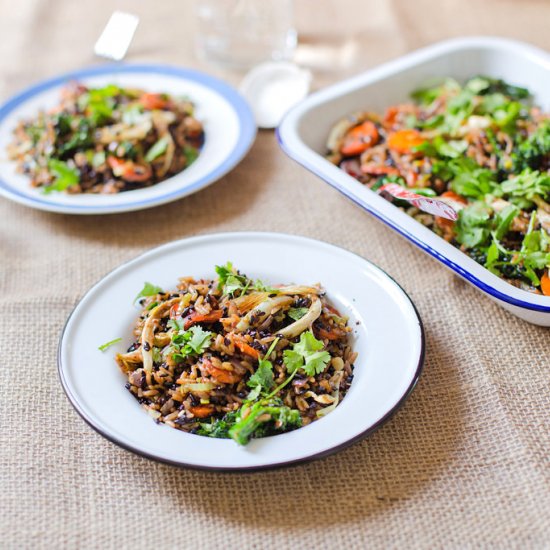 Roasted Veggies and Rice Salad