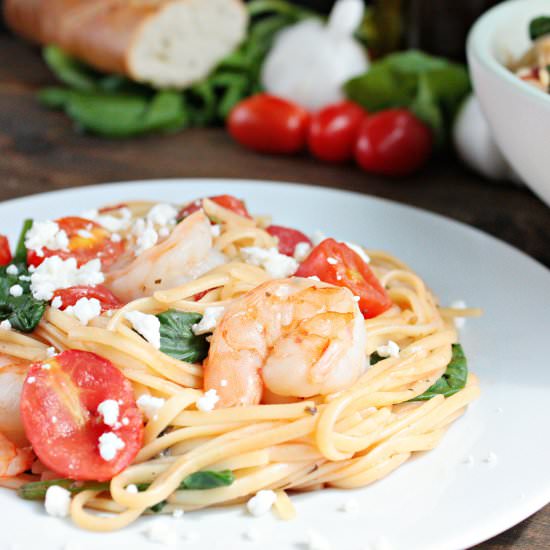 One Pot Shrimp Linguine