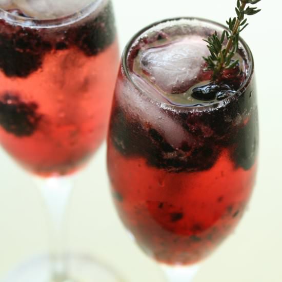 Blackberry Thyme Champagne Chiller