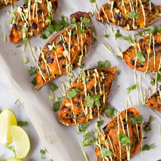 Mexican Sweet Potato Skins