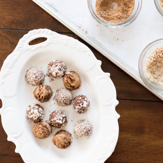 Three Flavor Vegan Nut Truffles