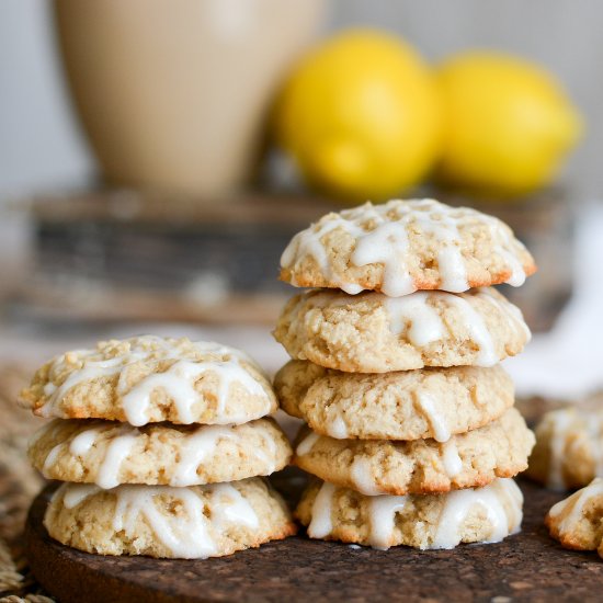 Glazed Lemon Protein Sugar Cookies