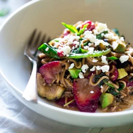 Strawberry Balsamic Pasta Salad