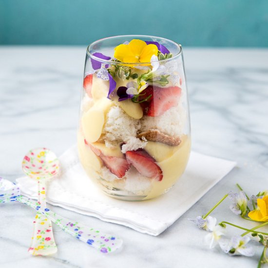 Strawberry Lemon Custard Trifles