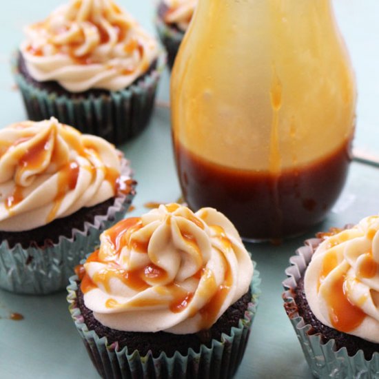 Chocolate Salted Caramel Cupcakes