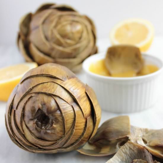 Globe Artichokes and Vinaigrette