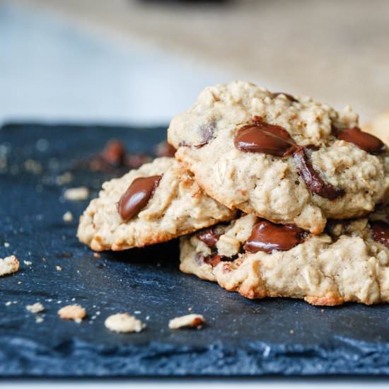 Banana Oatmeal Chocolate Cookies