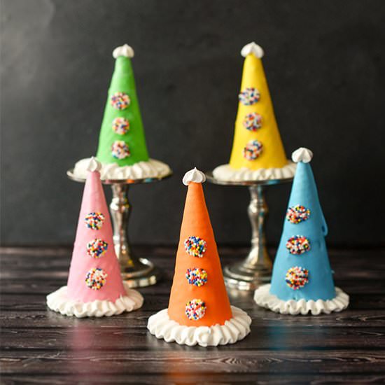 Edible Clown Hat Cupcake Toppers