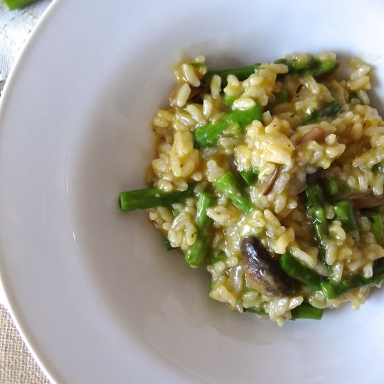 Asparagus and Mushroom Risotto