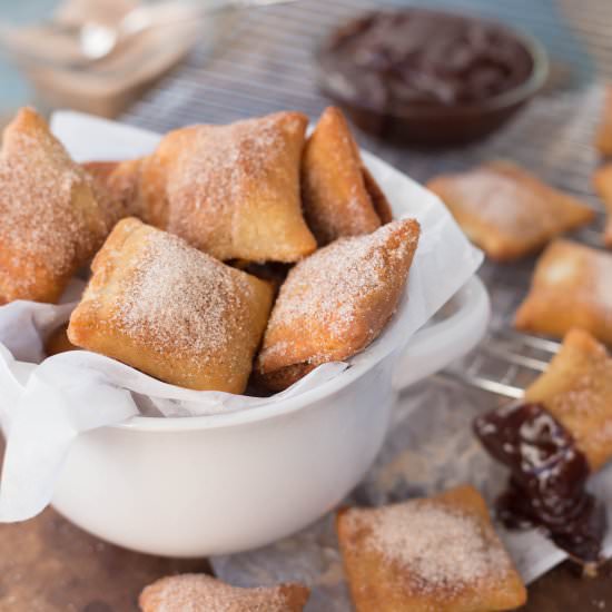 Cinnamon Cream Cheese Churro Bites