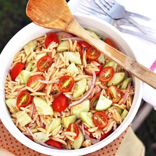 Orzo Salad w/ Honey Vinaigrette