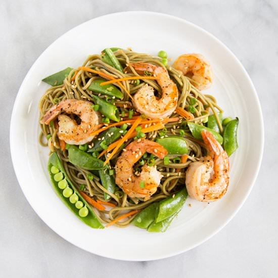 Soba Noodles with Shrimp