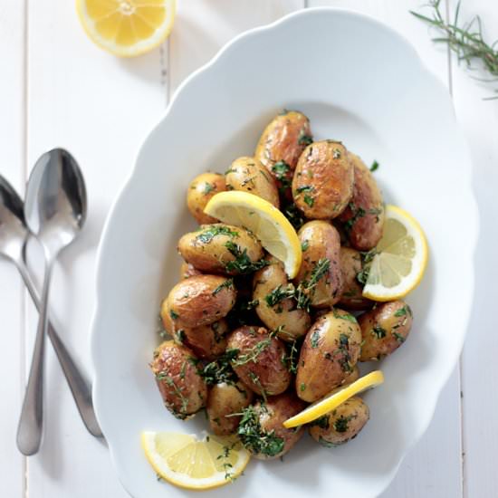 New Potatoes with Lemon and Herbs