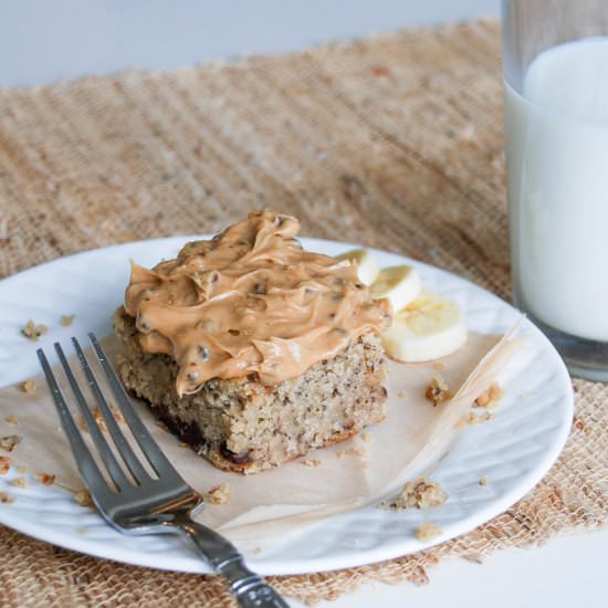 Banana Cake- Peanut Butter Frosting