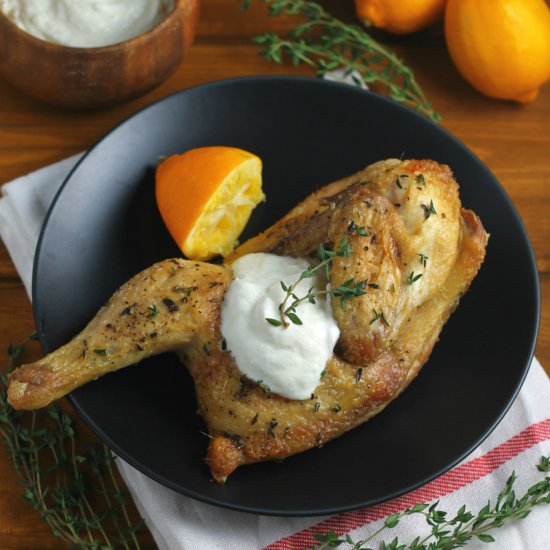 Roasted Chicken with Lemony Ricotta