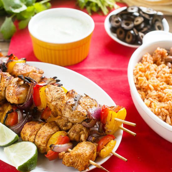 Chicken Fajitas on a Stick