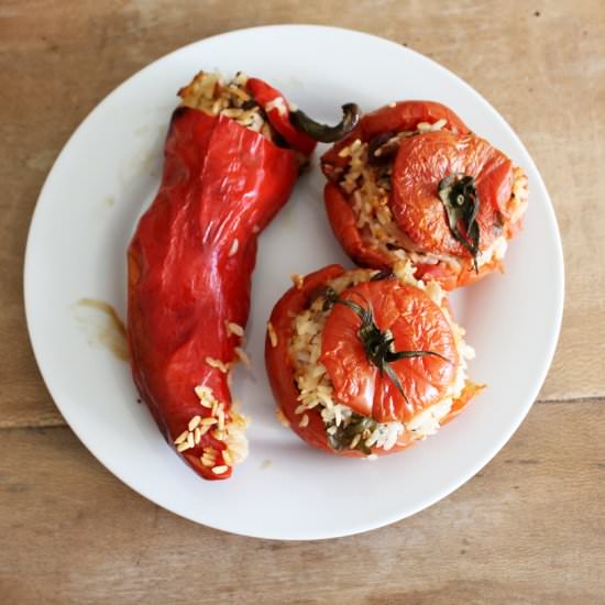 Greek Stuffed Tomatoes