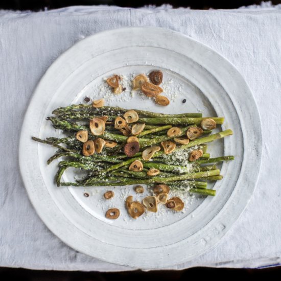 Pan Roasted Asparagus with Garlic