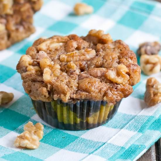 Cinnamon Walnut Banana Muffins