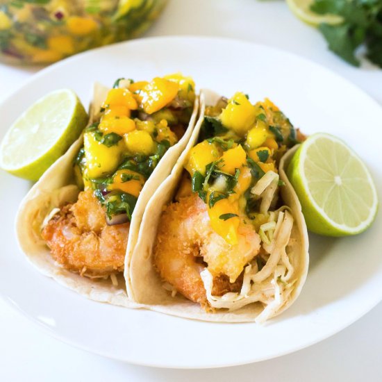 Tropical Coconut Shrimp Tacos