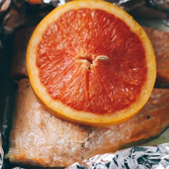 Simple Baked Grapefruit Salmon