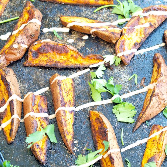 Zesty Roasted Sweet Potato Wedges