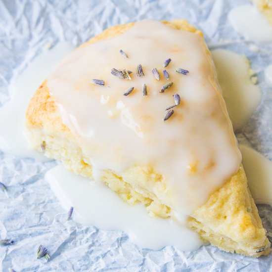 Glazed Lemon Lavender Scones