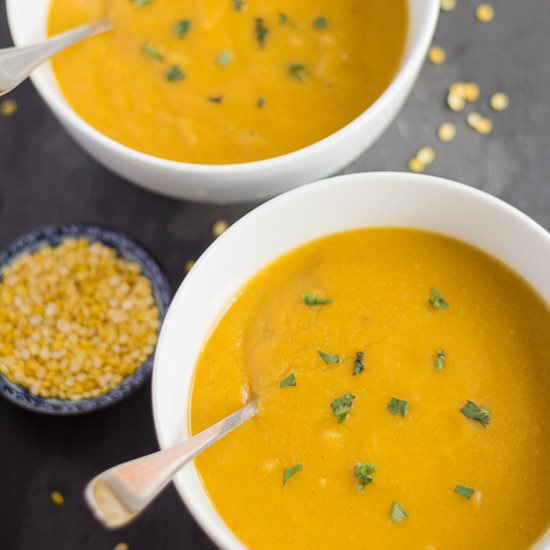 Carrot Ginger Mung Bean Soup