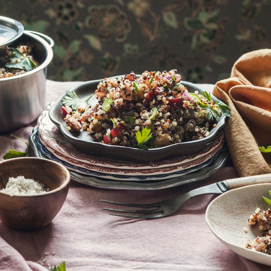 Quinoa and grape salad